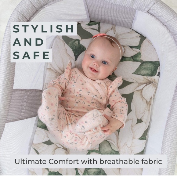 🌱 Pobibaby // Premium Bassinet Sheets, Ultra-Soft Cotton Blend (Pk of 2) - Picture 3 of 6